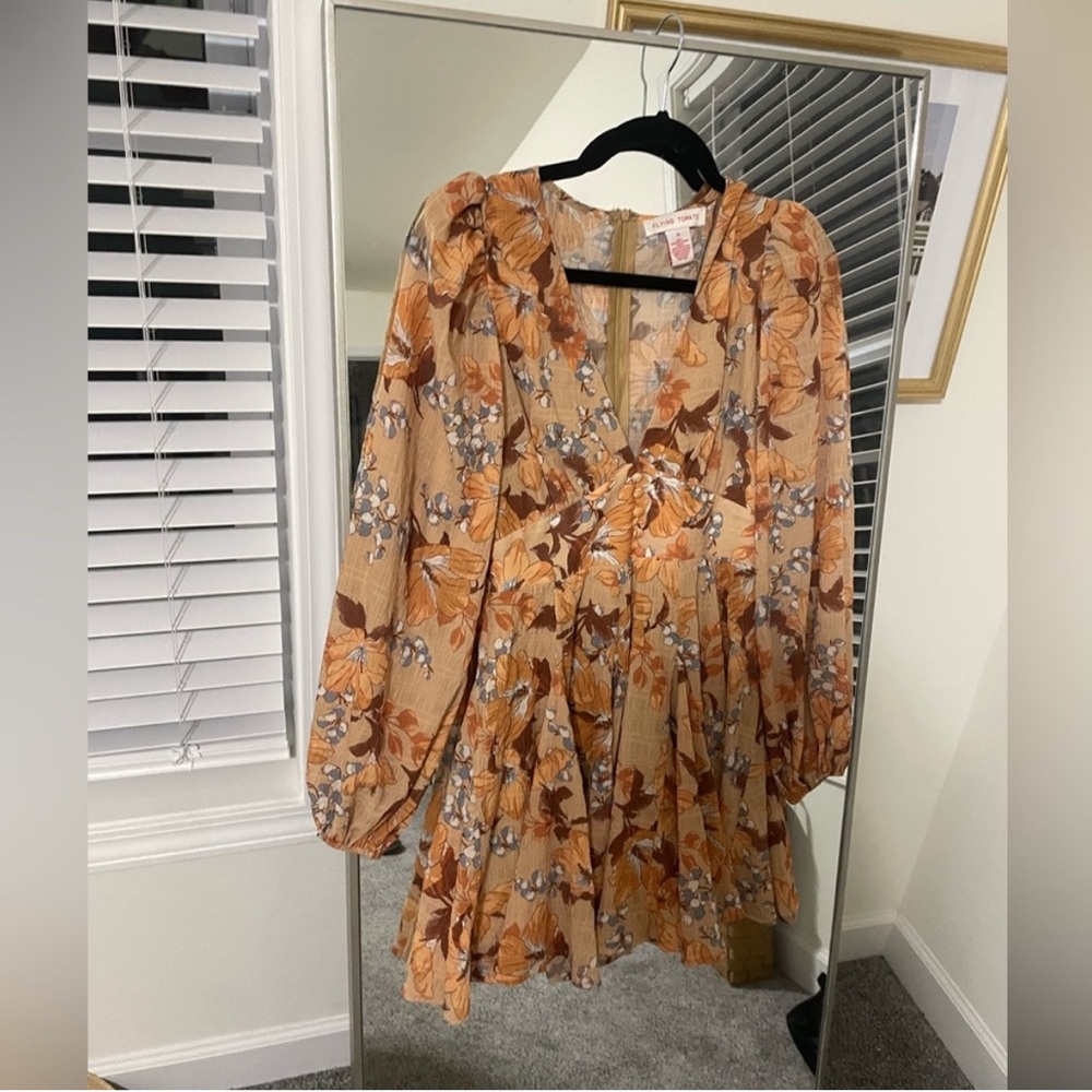 Thanksgiving/Autumnal mini long sleeve dress - Picture 4 of 7